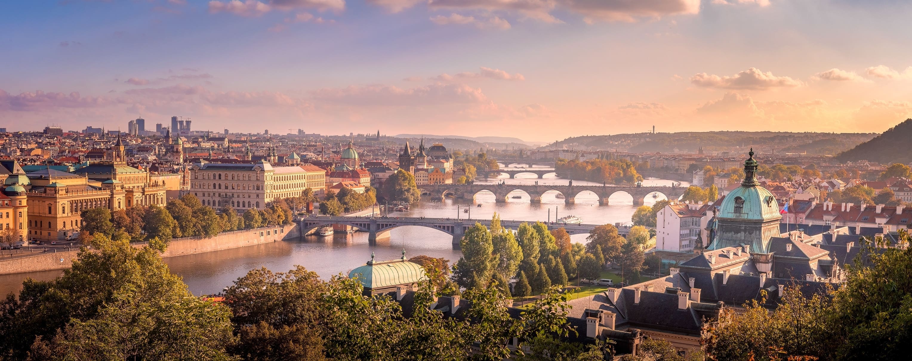 Prague above the Vltava