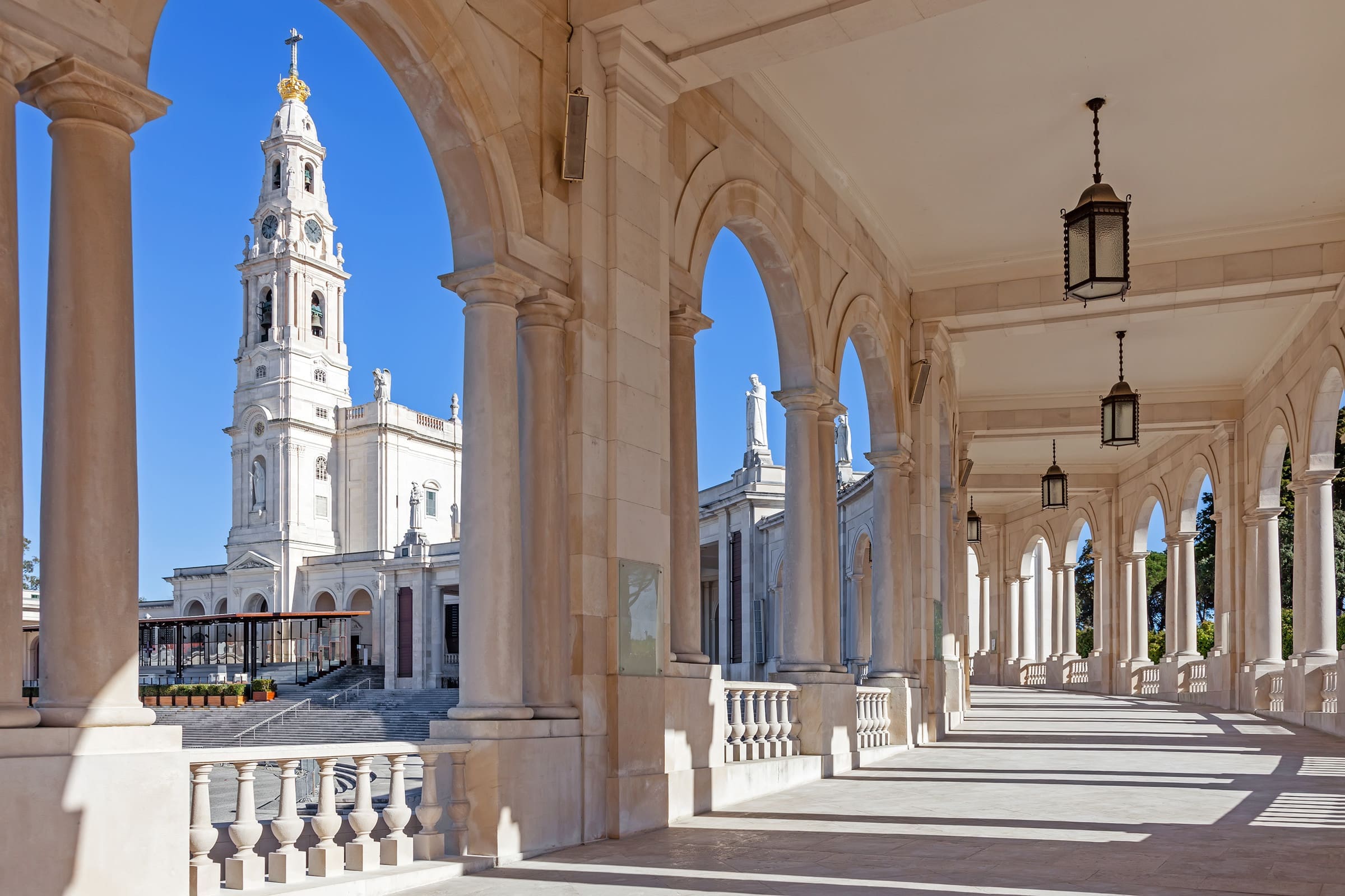 The colonnade of the sanctuary at Fatima