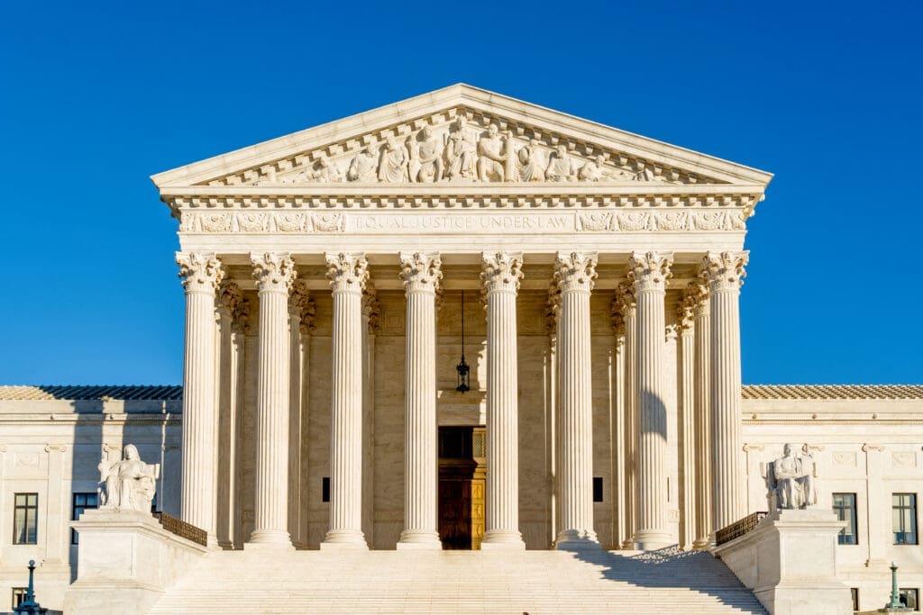 The Supreme Court building in Washington