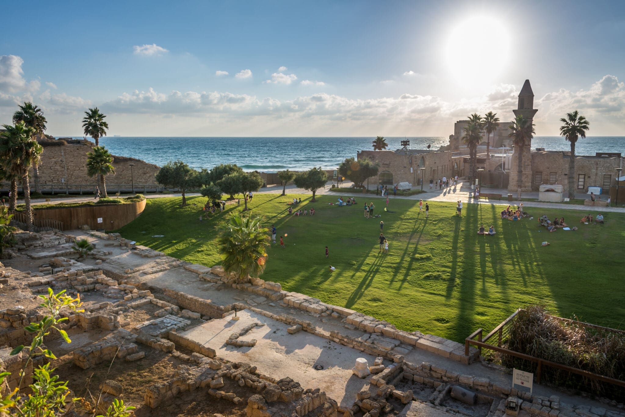 Ruins on the shore of the Sea of Galilee