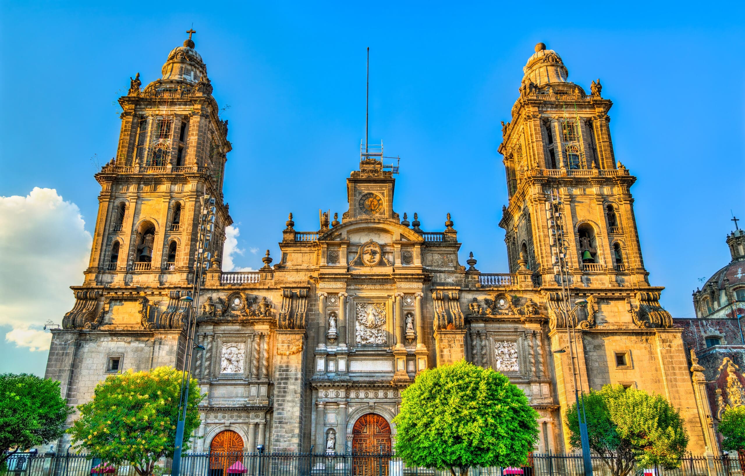 The Metropolitan Cathedral of Mexico City on the Zocalo