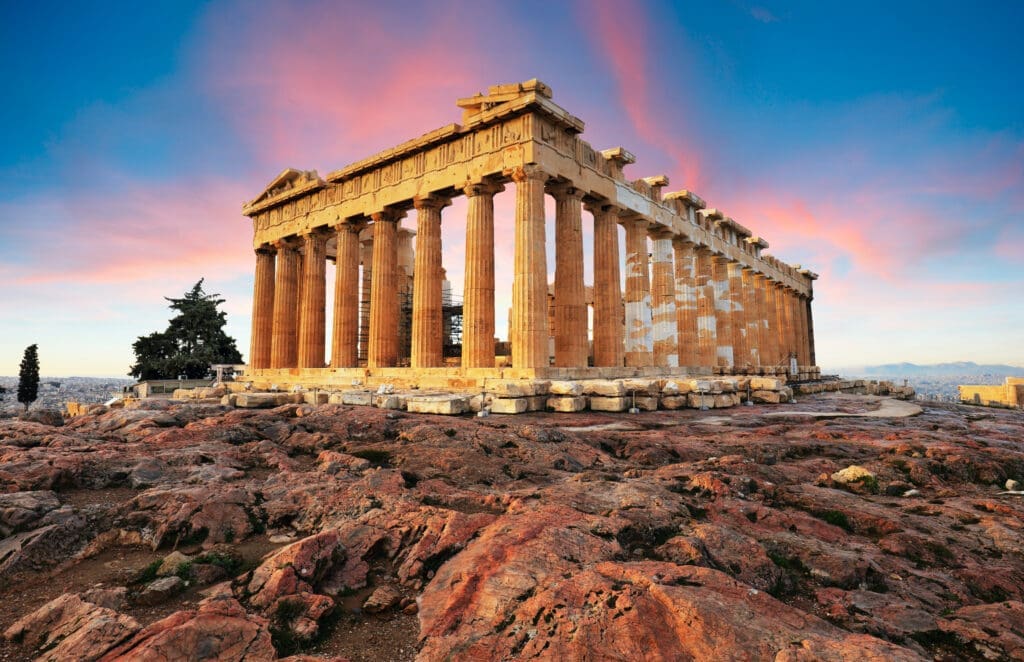 The Parthenon on the Acropolis in Athens, Greece