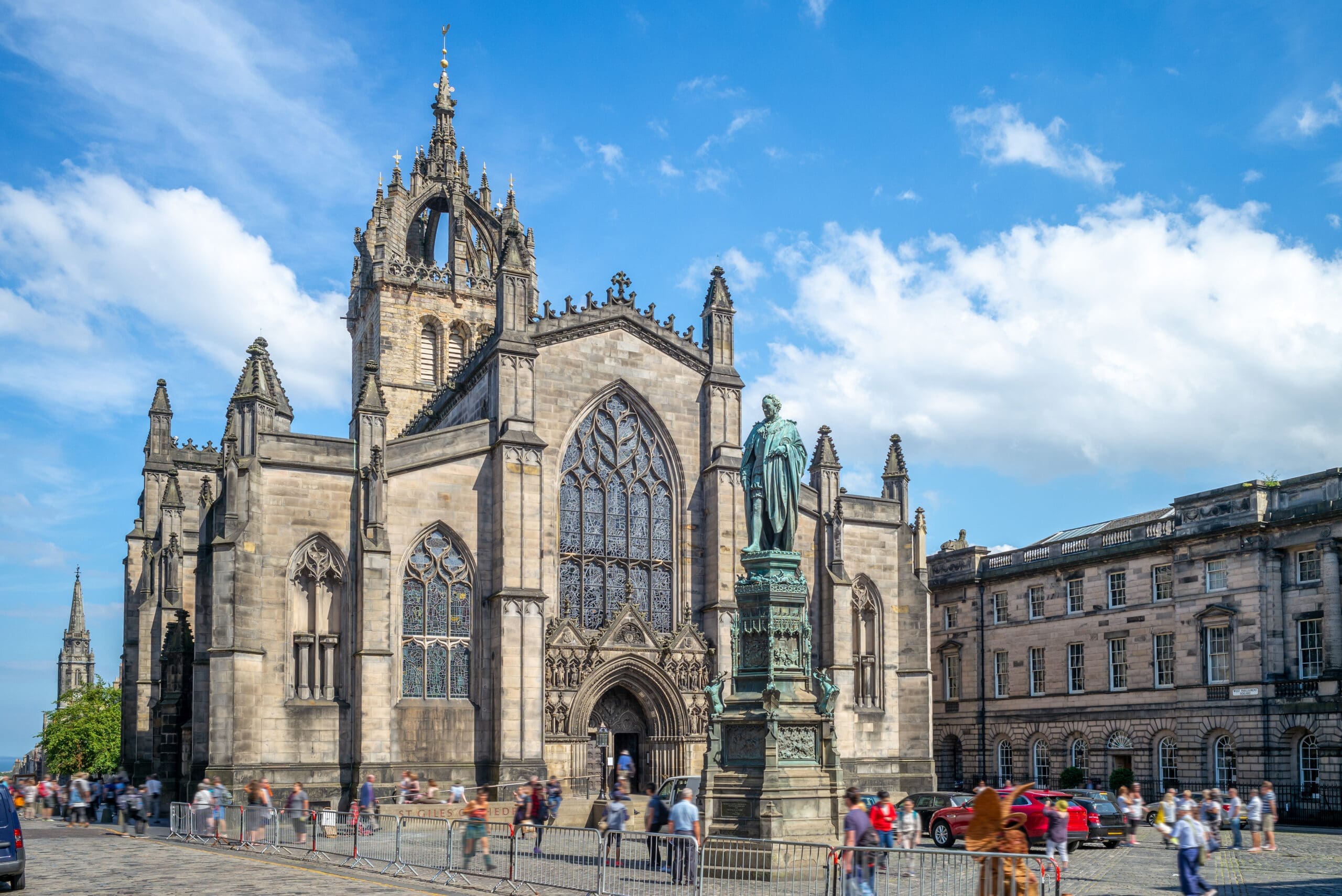 St. Giles' Cathedral standing on the Royal Mile in Edinburgh