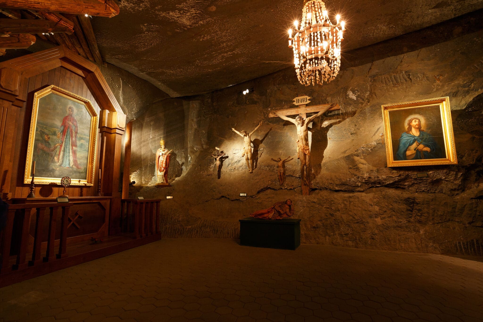 The chapel carved in salt at Wieliczka